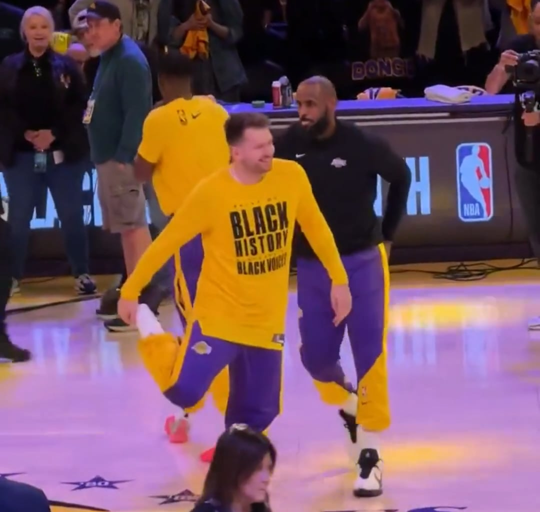 Luka warm-up trick shots