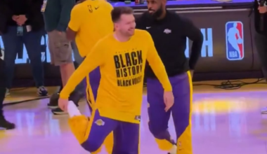 Luka warm-up trick shots