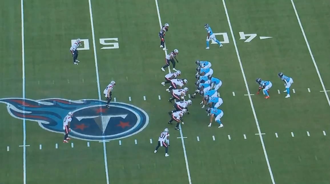 The Titans actually had Corey Levin running a shallow cross on this route concept…. The play resulted in a sack.