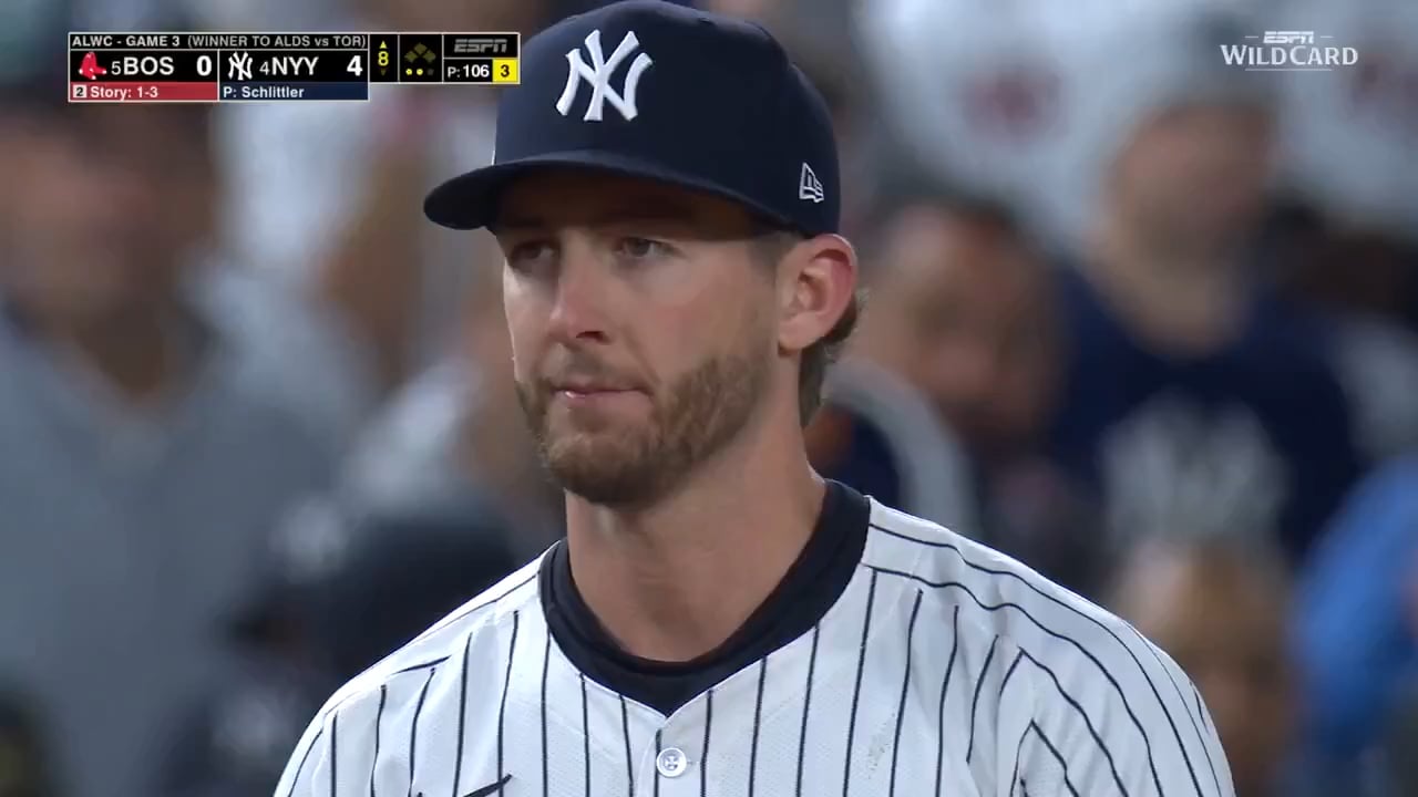 Cam Schlittler is through eight scoreless innings on 107 pitches with 12 Ks