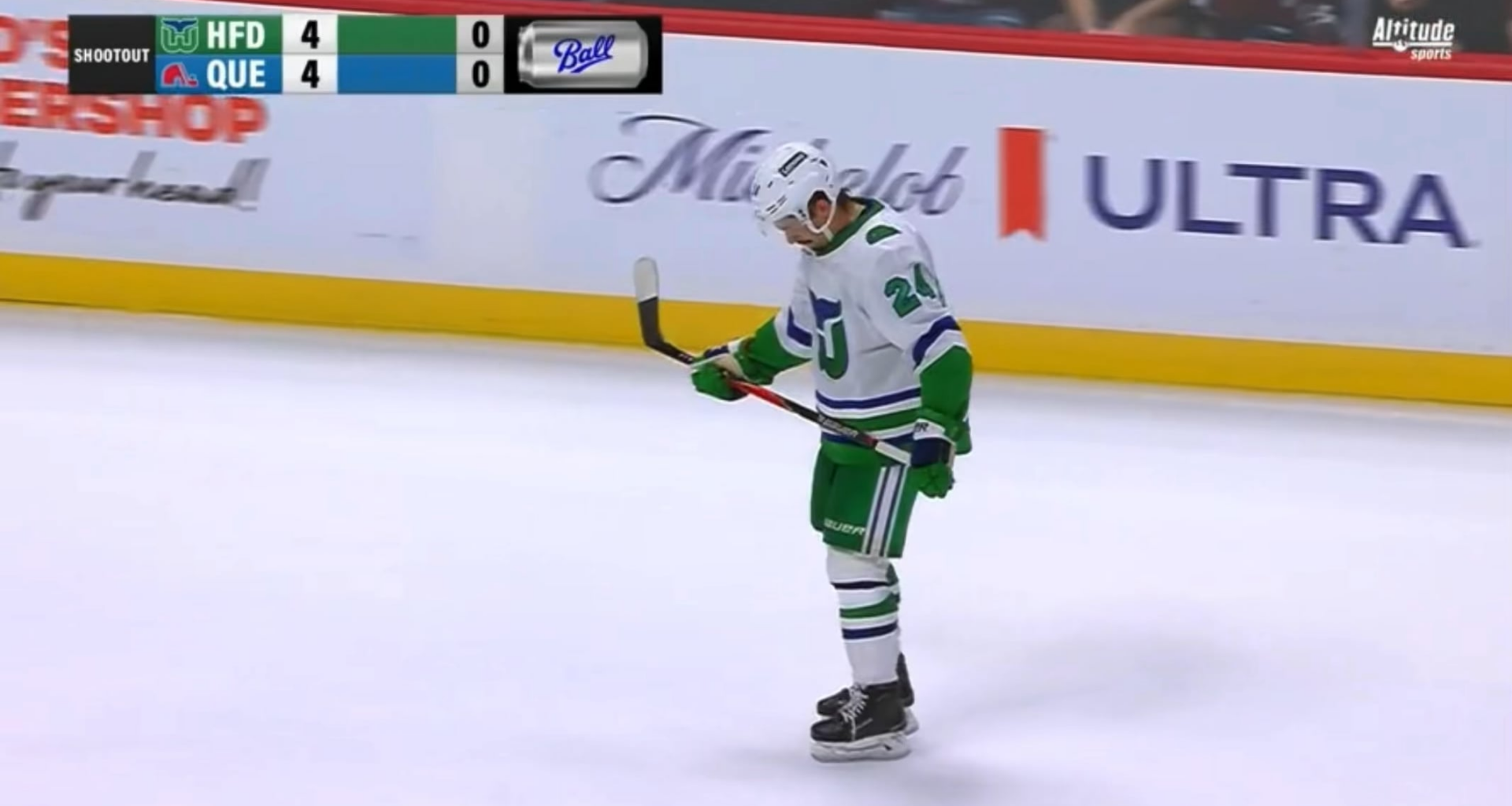 Seth Jarvis secures the win - only player to score during the shootout