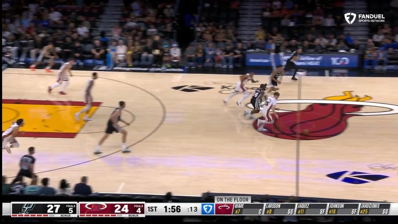 Kasparas Jakučionis Displays His Playmaking in Preseason Debut vs San Antonio Spurs