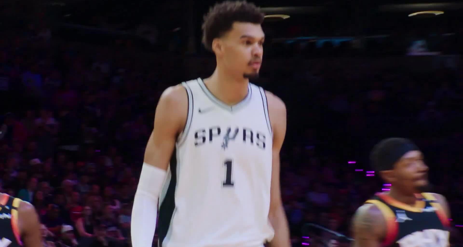 Kevin Durant after bumping into Wemby: "His shoulder at my cheek."