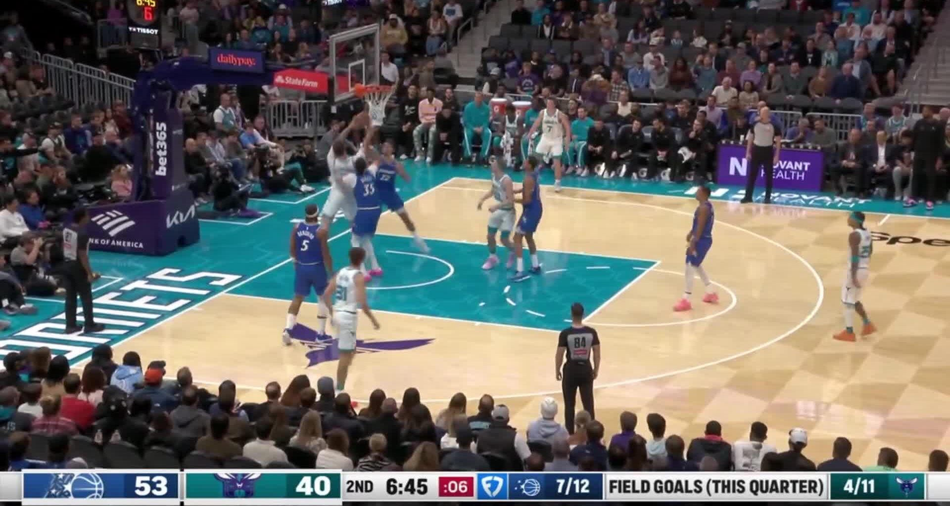 Ryan Kalkbrenner 17 Points/3 Blocks vs Magic (10/30/2025)