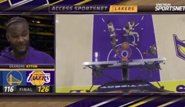 DeAndre Ayton post-game: "I'm just trying to be a big part of that, man: To let the world know and the league know that I'm the Lakers center and I'm the anchor of the defense."