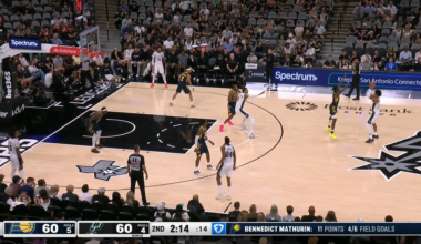 [Highlight] Wemby practices what he learned from Hakeem and later takes one step from near the 3PT line to the rim for a layup | Preseason vs IND 10.17.25