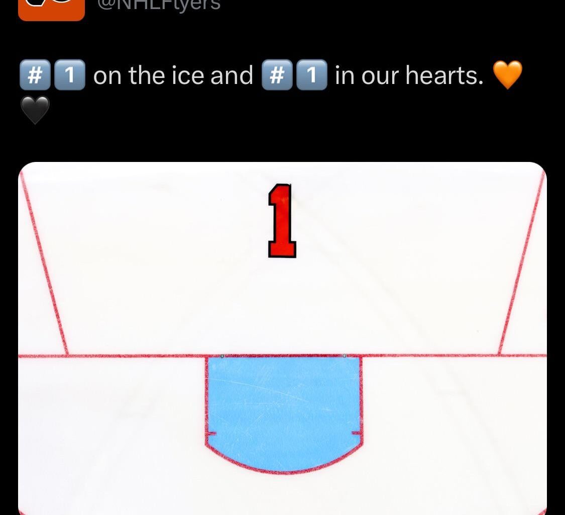 [Flyers] #️⃣1️⃣ on the ice and #️⃣1️⃣ in our hearts. 🧡🖤