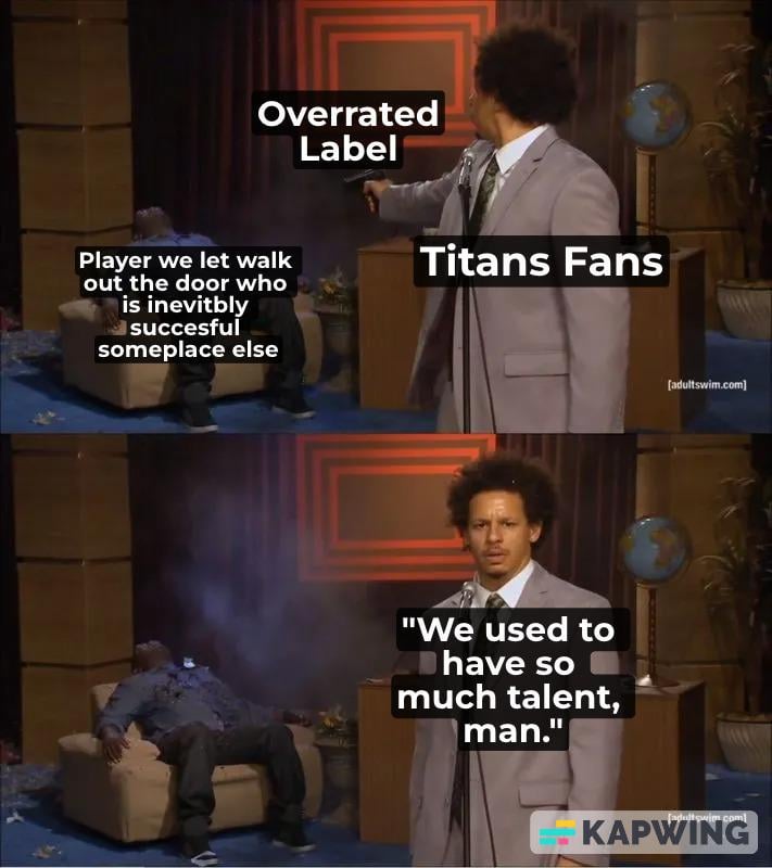 "[Enter Player's Name] is a bum. Get him out of here!"