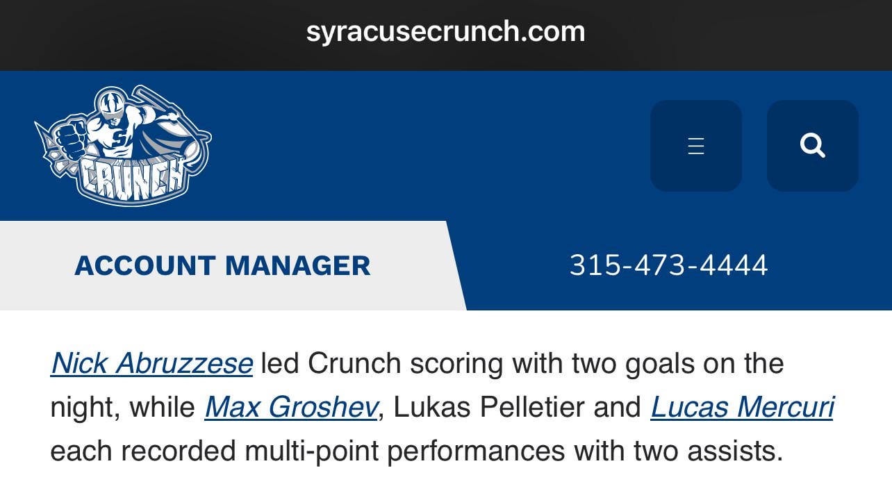 Our next brightest star Lukas Pelletier with a multi-point game for Crunch tonight