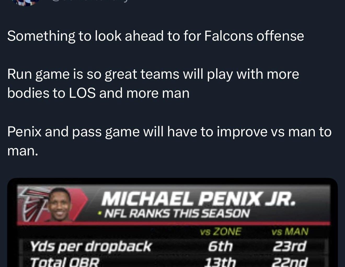 Penix vs Zone/Man from Dan Orlovsky.