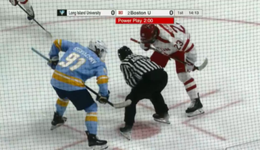 Cole Eiserman scores BU's first goal of the season