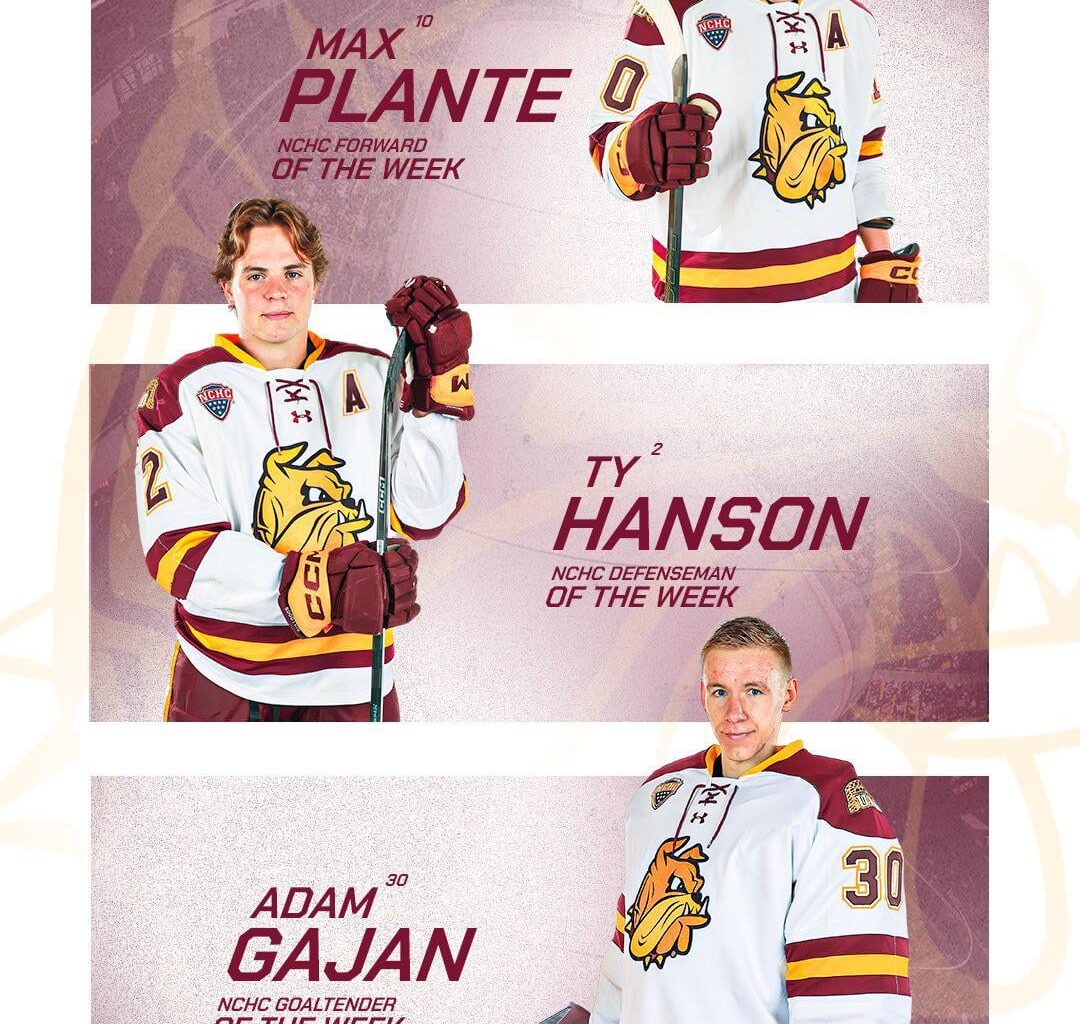 Max Plante named NCHC forward of the week
