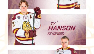 Max Plante named NCHC forward of the week