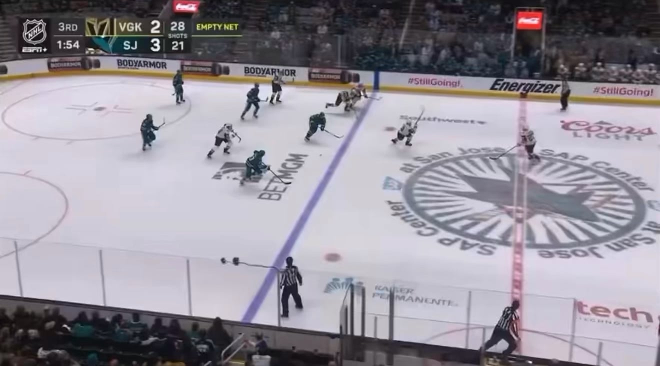 Sharks spectacularly fumble empty net