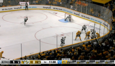 O'Reilly pokes it across the goal for a nearly identical goal to Smith's game winner