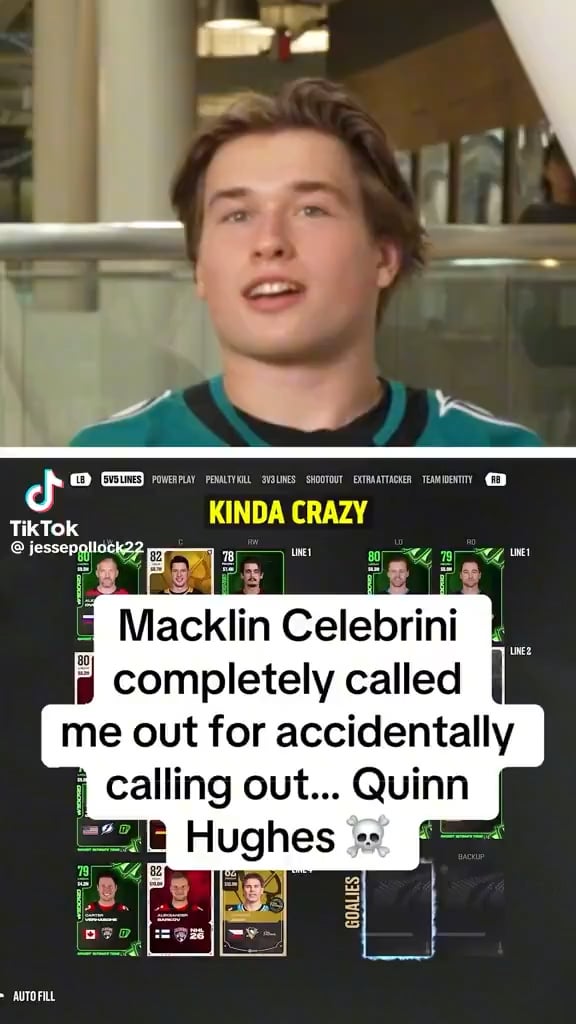 Macklin Celebrini still has a little bit of a Canucks fan inside of him