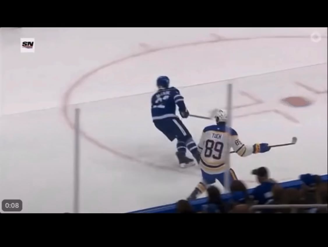 McCabe levels Byram and TKO’s Tuch.