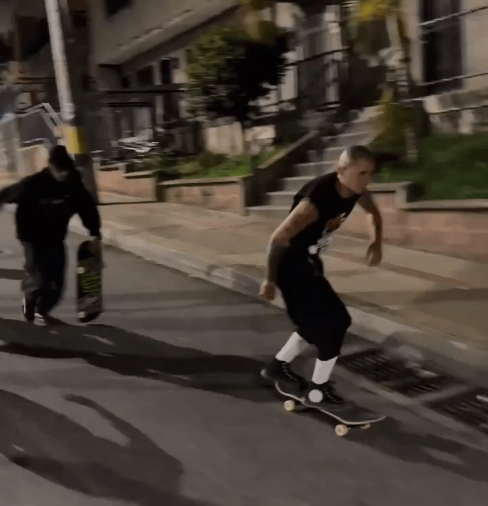 Skateboarding in the streets of Medellin