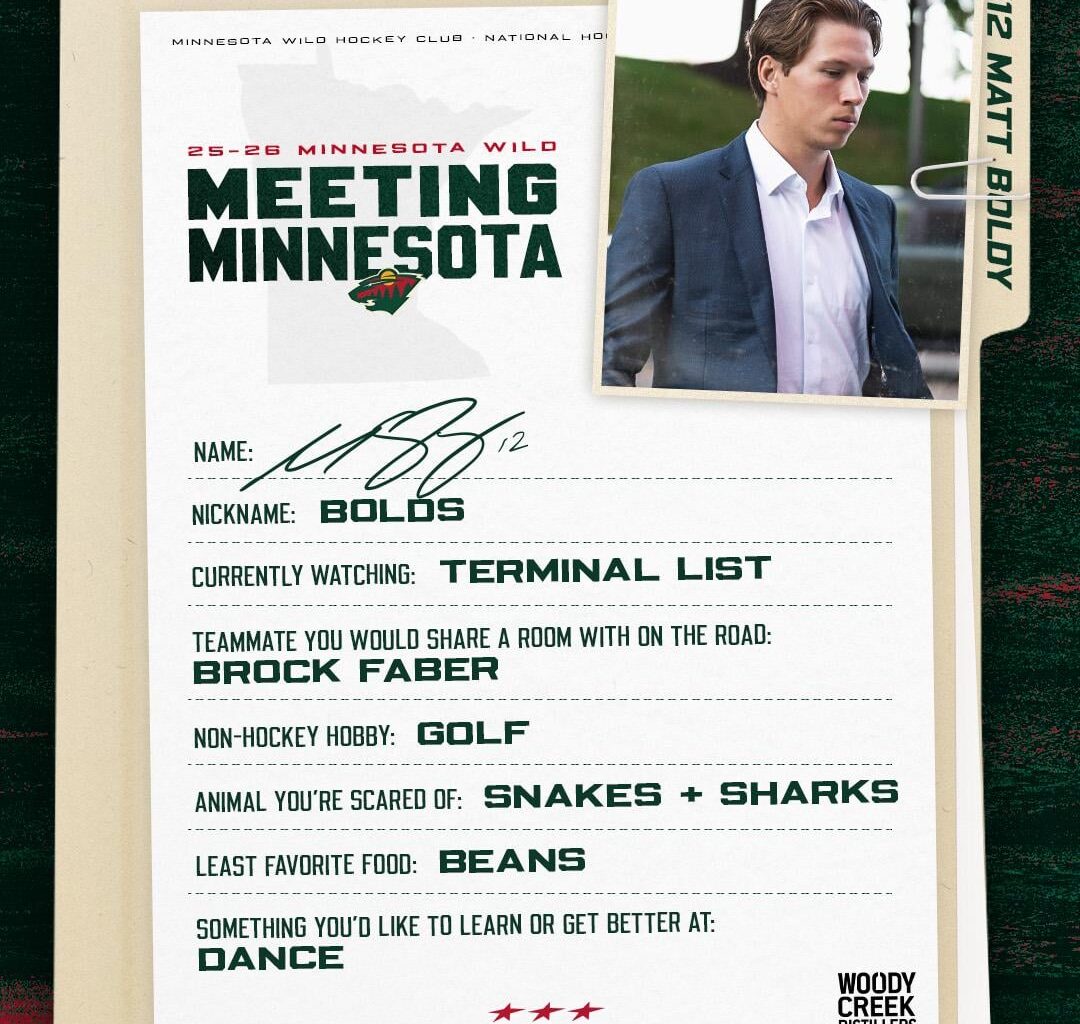 Meeting Minnesota: Matt Boldy