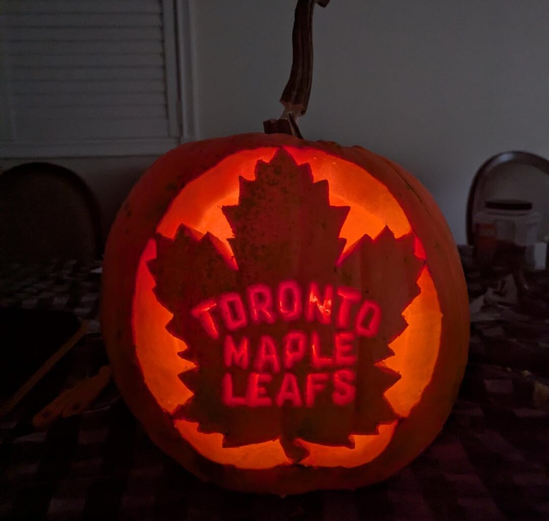 Leafs Pumpkin Carving 💙 Go Leafs