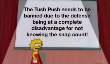 Running the Tush Push 4 times in a row is straight up exploitive