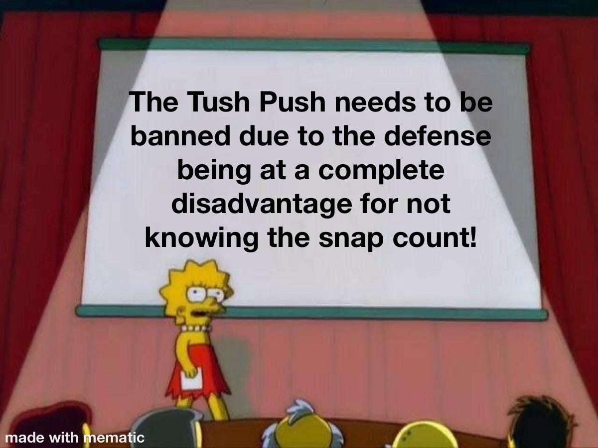 Running the Tush Push 4 times in a row is straight up exploitive