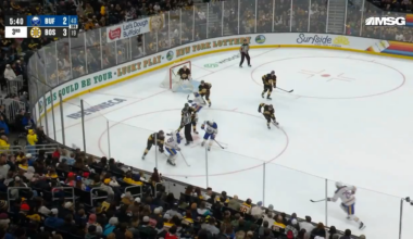 Alex Tuch ties it late, great work by Doan around the net.