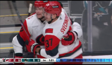 Great Bussi save, then lengthy flip out of the zone by Reilly that finds Robinson. He pots it for his second of the year.