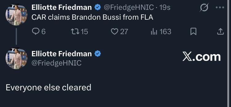 [Friedman] Carolina claims Bussi