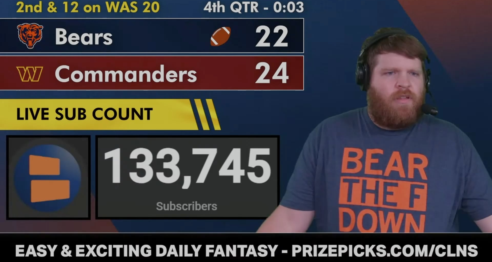 Harrison from Bears Now By Chat Sports Live Reaction is Gold