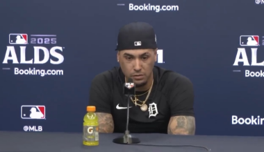 Baez on the fans booing "The boos I don't mind that. I hear boos all my career, I feel like that's the desire of the fans to see us have success ..." | On "Javy" chants by crowd "that makes me more nervous than the boos honestly, just try to control myself as you guys know I got a big swing"