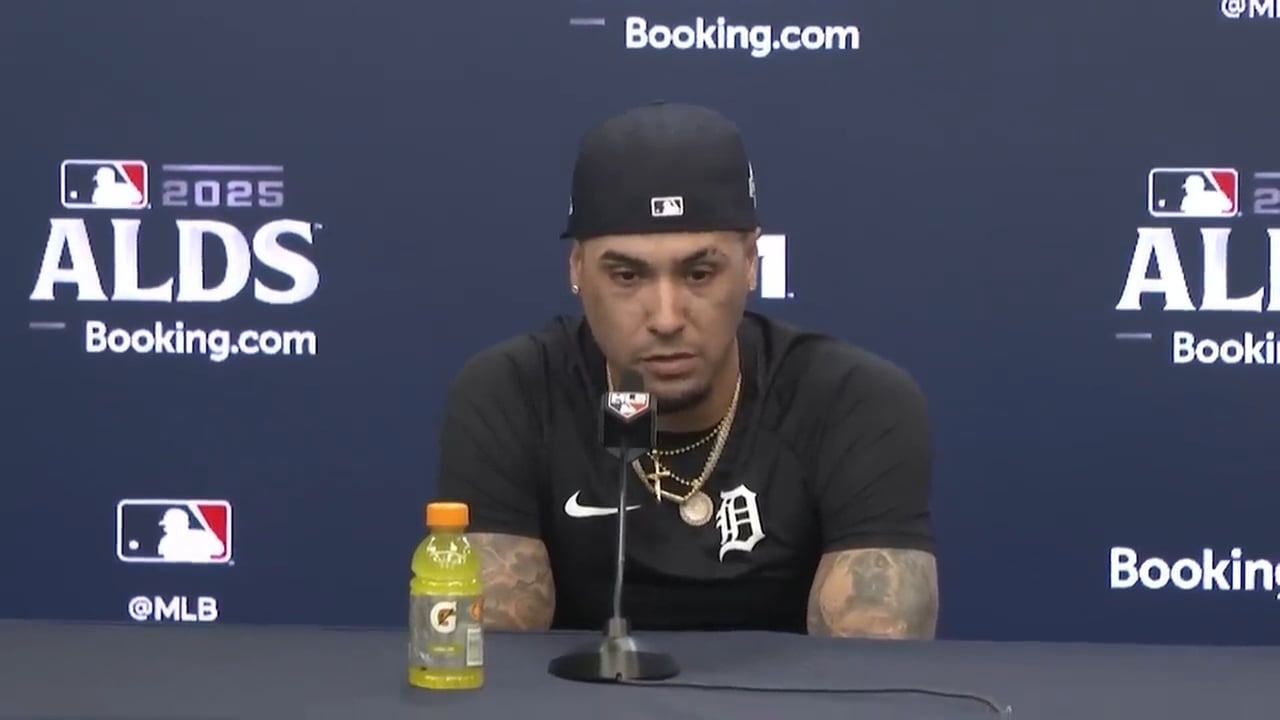 Baez on the fans booing "The boos I don't mind that. I hear boos all my career, I feel like that's the desire of the fans to see us have success ..." | On "Javy" chants by crowd "that makes me more nervous than the boos honestly, just try to control myself as you guys know I got a big swing"