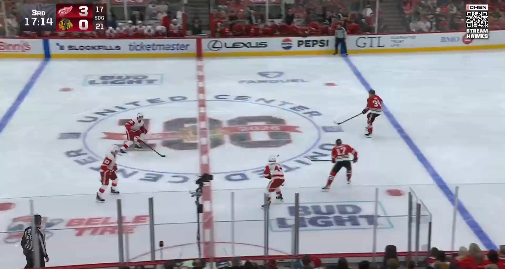 Great effort by Colton Dach, who scores his first goal of the preseason