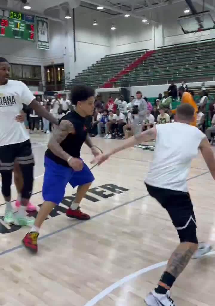 Kyle Guy retired from basketball last year and became a coach — he was in Indy Sept. 21 on a recruiting trip, ended up playing some games. The next day a clip of his play got uploaded, and the Pacers called to offer him an Exhibit 10 contract. Article by Dustin Dopirak, video via @Next22Chapter: