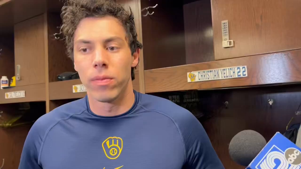 Christian Yelich: “It’s part of the story, man. Sometimes you’re going to have to win some big games. You face some adversity in the postseason and you have to keep going.”