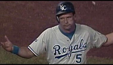33 years ago: George Brett has a 4 hit night to get to 3000...then gets picked off.