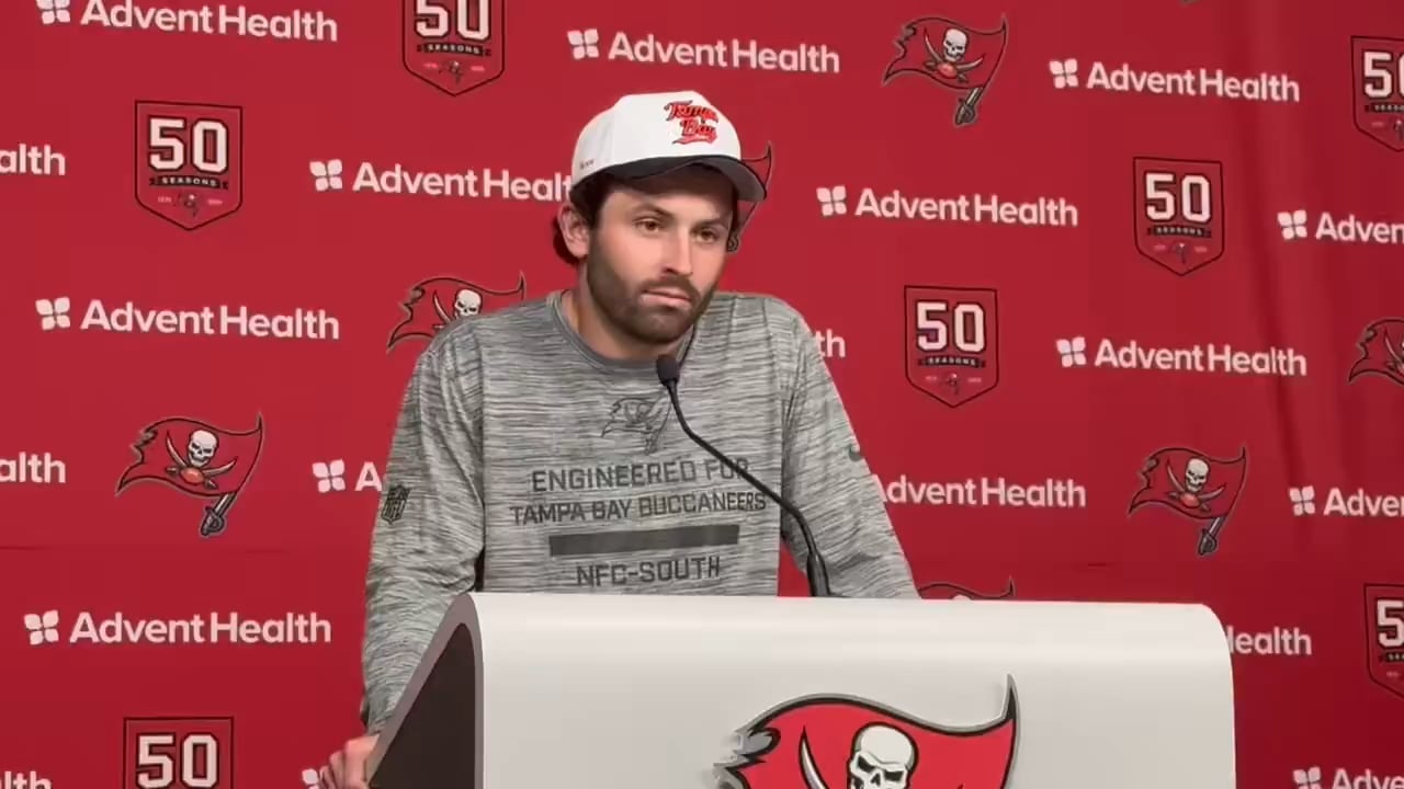 [River Wells] Baker Mayfield speaks on how his maturity is perceived as he’s gotten older.

He says that doing things like jawing to a Seahawks fan before the game was initially perceived as immature, but now he has “moxy” and “is a dog.”

“Same shit, different day.”