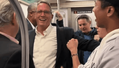 David Cone on the subway after the game