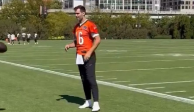 Joe Flacco at today’s practice