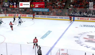 Ryan Donato with a backdoor tap-in on the power play for his second goal of the season