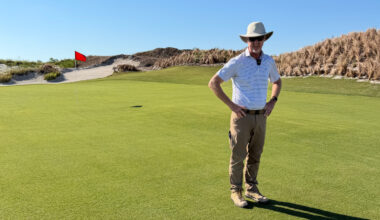 David McLay-Kidd tour of the Streamsong 5th golf course