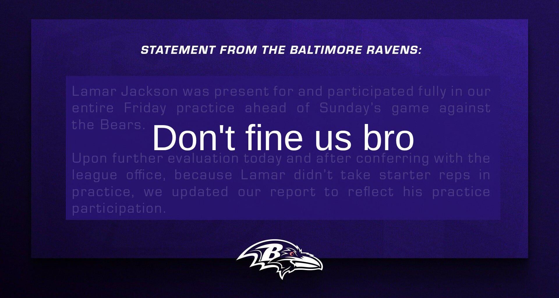 The ravens right now