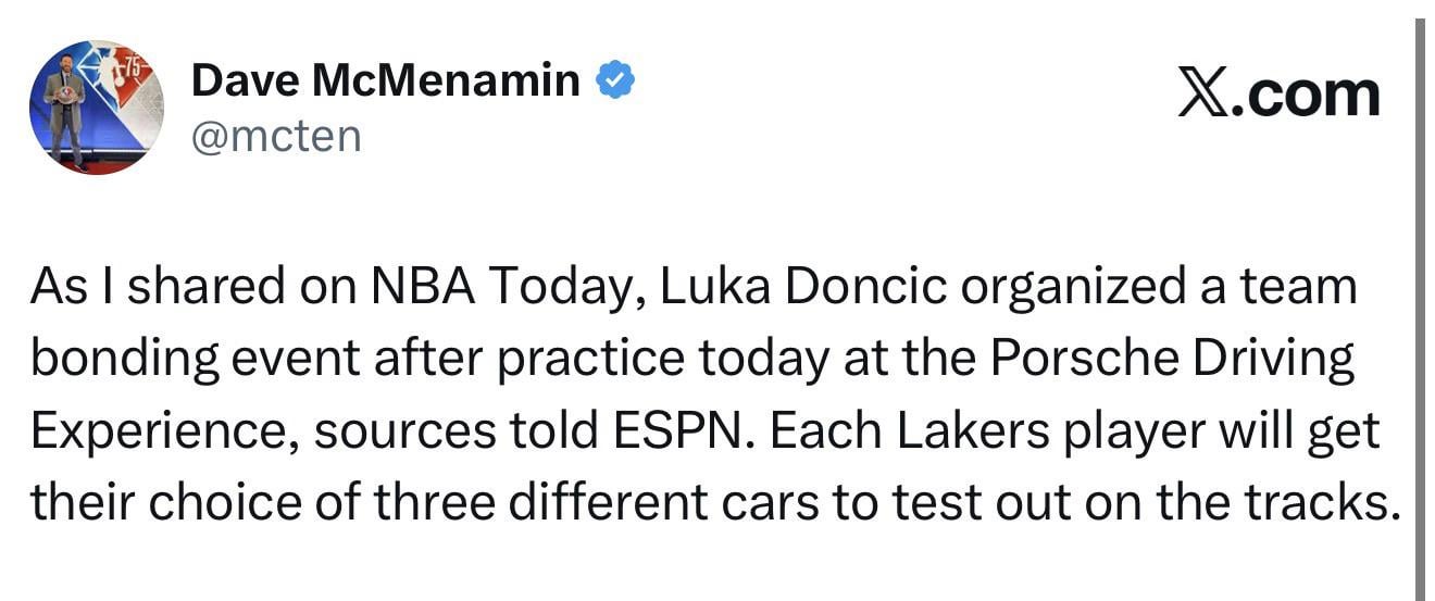Luka organized a team bonding event for the entire team after practice today at the Porsche Driving Experience