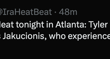 Out for Heat tonight in Atlanta: Tyler Herro, Nikola Jovic, Terry Rozier and Kasparas Jakucionis