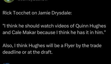 Flyers loving Quinn Hughes
