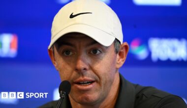 Rory McIlroy speaking at his news conference before the India Championship