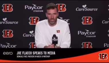 Bengals QB Joe Flacco on why he’s still playing at age 40: “You only get a chance to play in the NFL once, and I don’t want to take that for granted. I want to be able to look at myself in the mirror when I’m 50 years old and say that I gave it everything I had.”