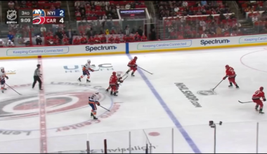 Andrei Svechnikov blows by Matthew Schaefer