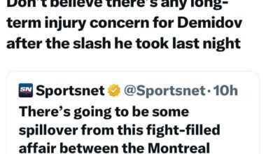 [Friedman] Don’t believe there’s any long-term injury concern for Demidov after the slash he took last night