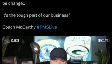 Mike McCarthy has mysteriously picked now of all times to come on national TV to discuss Brian Callahan’s firing and the Titans HC opening while flexing his Super Bowl ring directly behind him 🤔
